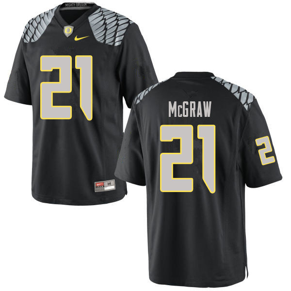Men #21 Mattrell McGraw Oregn Ducks College Football Jerseys Sale-Black